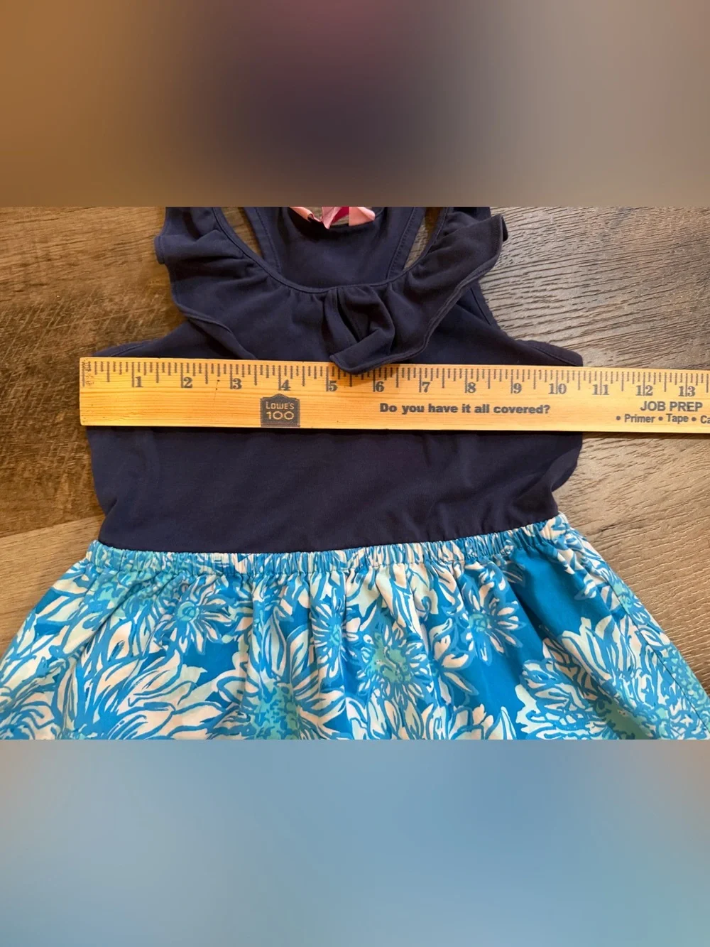 Lilly Pulitzer Girls Dress Size Small 4/5 Lion Floral Blue White